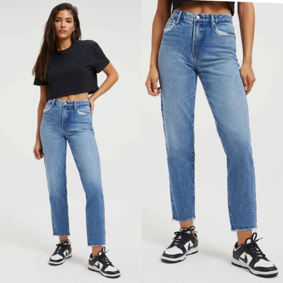 NEW Good American Good Vintage Jeans in Indigo - Picture 1 of 9